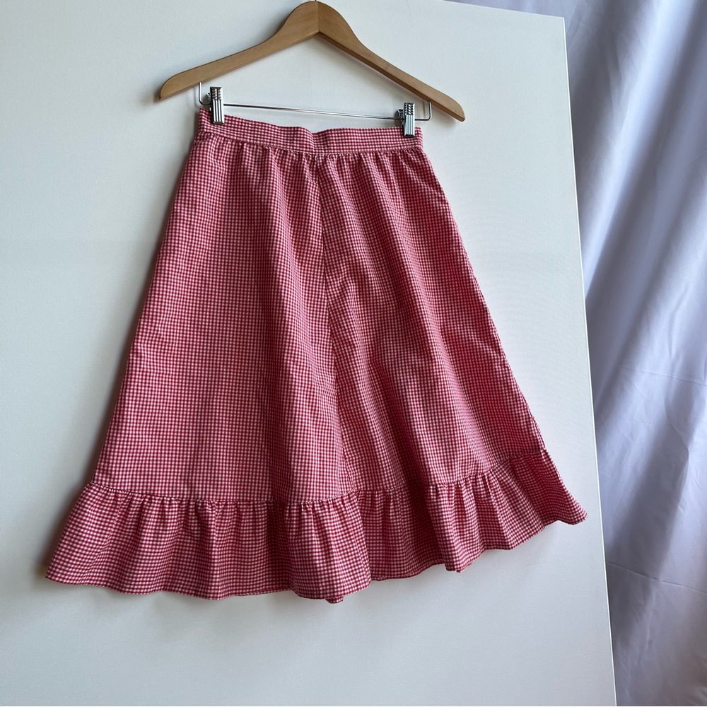 Vintage Coquette Gingham High Waisted Skirt